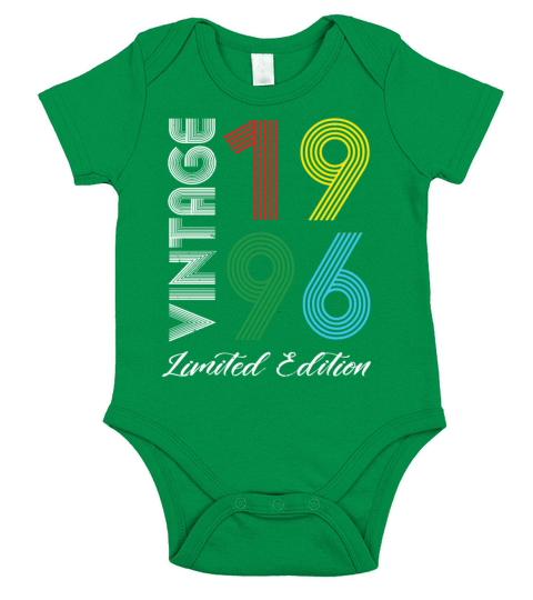 Vintage 1996 Vintage Birthday Retro Vintage Short Sleeve Baby One-Piece