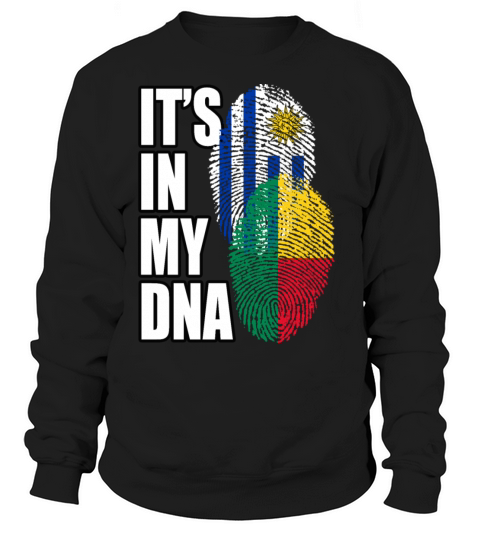Beninese And Uruguayan Mix Heritage DNA Flag Sweatshirt Unisex