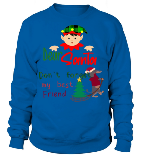 Christmas Santa Dont Forget My Best Friend Dog Sweatshirt Unisex