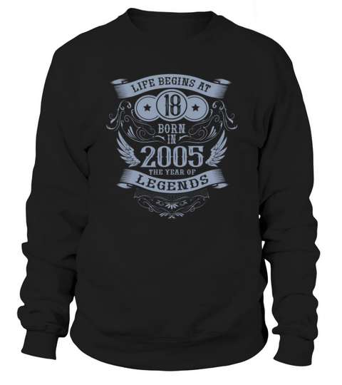 Coming of Age Gifts Vintage 2005 Vintage Birthday Sweatshirt Unisex
