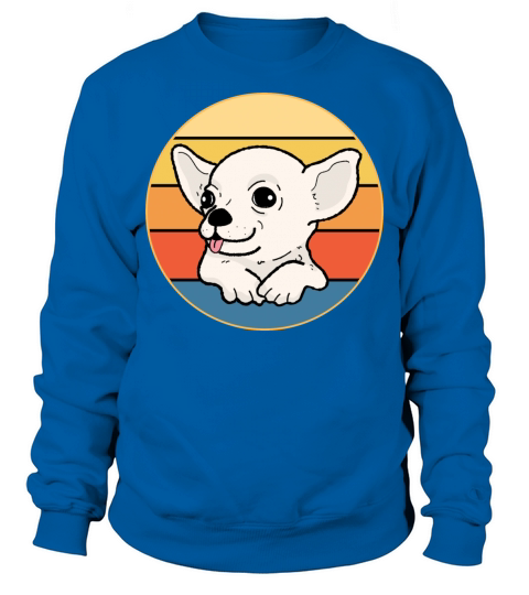Cute Chihuahua Dog Breed Vintage Retro Sunset Sweatshirt Unisex