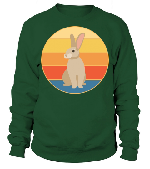 Cute Rabbit Bunny Retro Sunset Vintage Animal Pet Sweatshirt Unisex