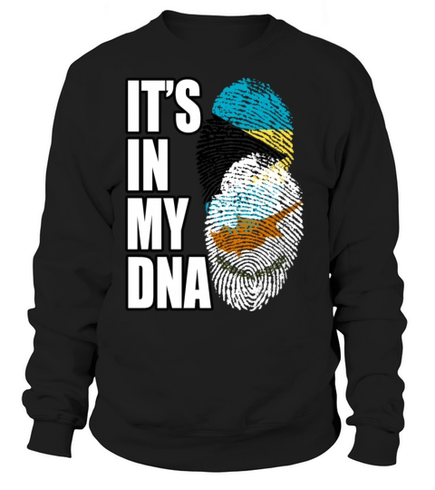 Cypriot And Bahamian Mix Heritage DNA Flag Sweatshirt Unisex