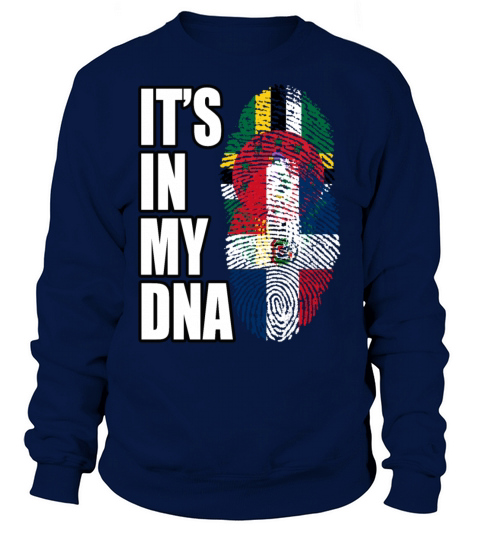 Dominican And Dominican Mix Heritage DNA Flag Sweatshirt Unisex