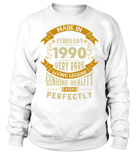 February 1990 Vintage Birthday Present Sweatshirt Unisex