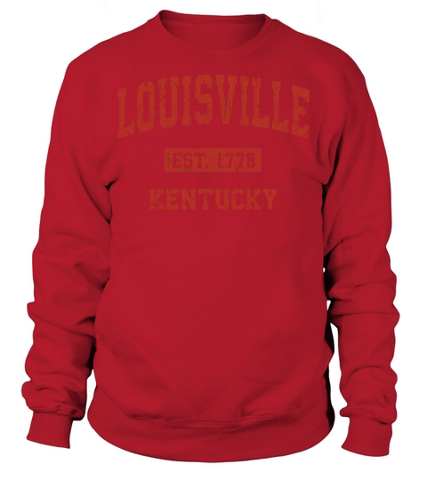 Louisville Kentucky Ky Vintage Athletic Sports Des Sweatshirt Unisex