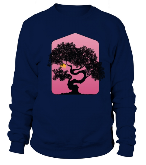 Pink Landscape Bonsai Sweatshirt Unisex