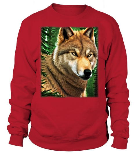 Wolf artwork design predator face imprint Sweatshirt Unisex