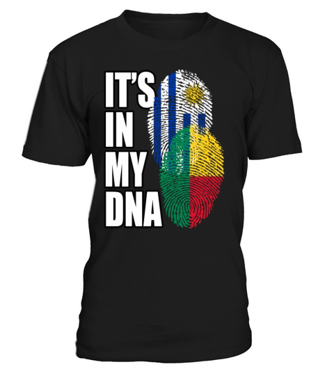 Beninese And Uruguayan Mix Heritage DNA Flag T-Shirt Unisex