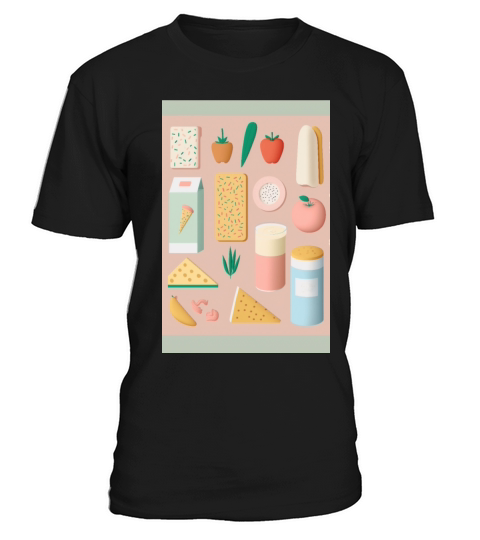 Snack Time - Pastel Colored Pattern T-Shirt Unisex