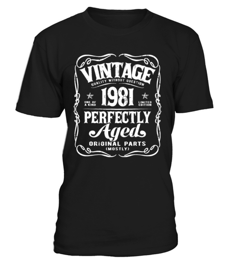Vintage Born In 1981 Classic Birthdaybirthday born T-Shirt Unisex