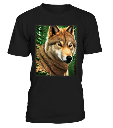 Wolf artwork design predator face imprint T-Shirt Unisex