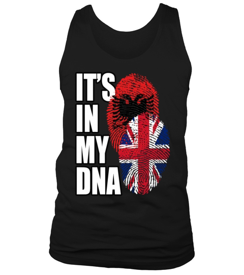 Albanian And British Mix Heritage DNA Flag Tank Top Unisex
