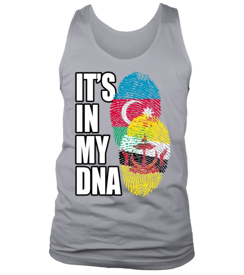 Azerbaijani And Bruneian Mix Heritage DNA Flag Tank Top Unisex