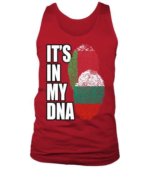 Bulgarian And Belarusian Mix Heritage DNA Flag Tank Top Unisex