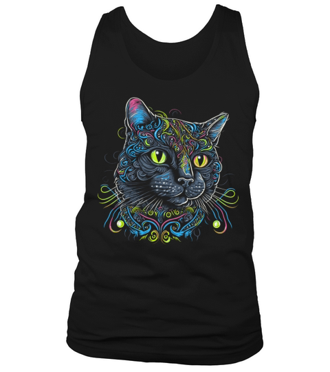 Colorful Cat Tank Top Unisex