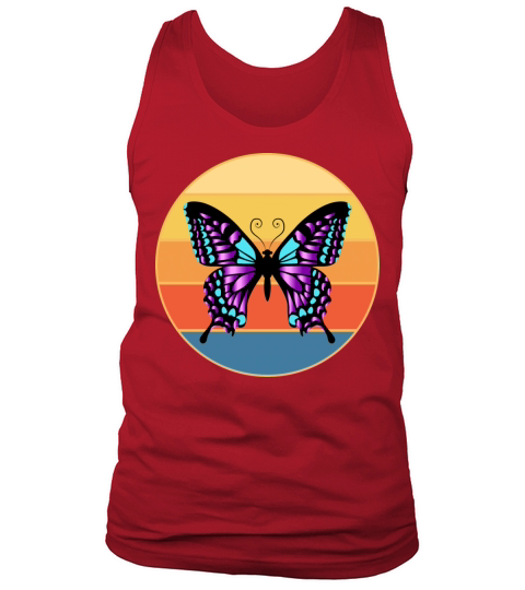 Cute Butterfly Retro Sunset Vintage Animal Insect Tank Top Unisex
