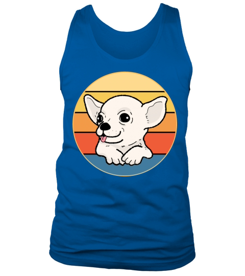 Cute Chihuahua Dog Breed Vintage Retro Sunset Tank Top Unisex