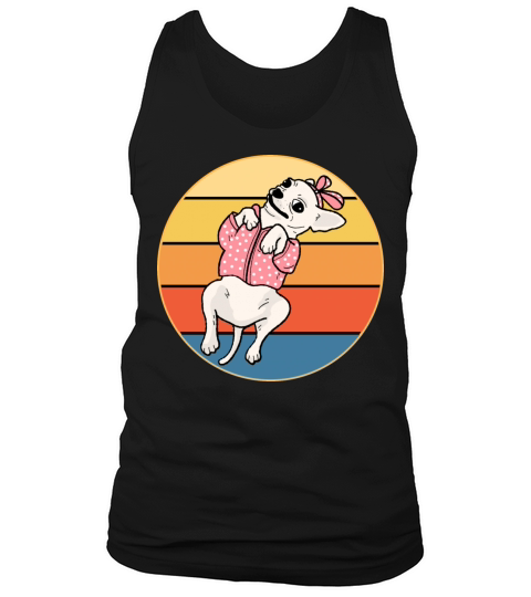Cute Chihuahua Dog Breed Vintage Retro Sunset Tank Top Unisex