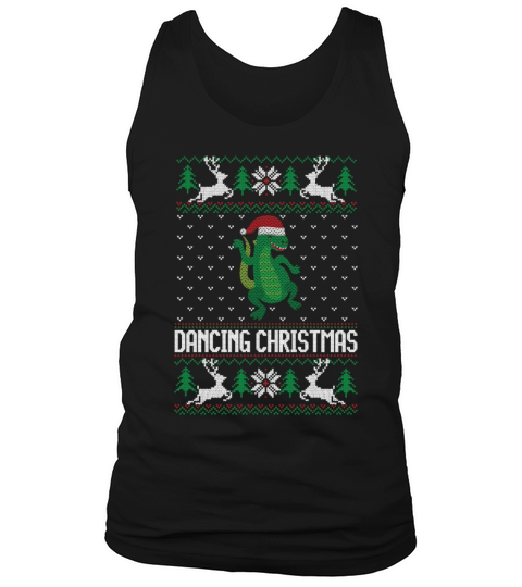 Dancing Christmas TREX Ugly Shirt Tank Top Unisex