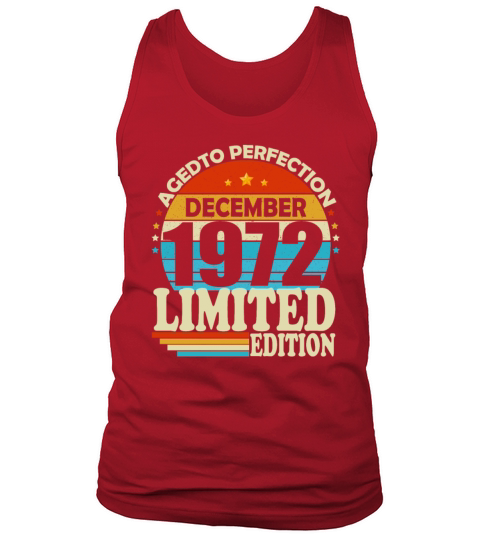 December 1972 Vintage Retro Birthday Tank Top Unisex