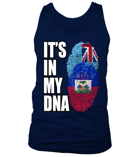 Fijian And Haitian Mix Heritage DNA Flag Tank Top Unisex