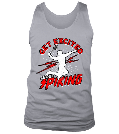 Get Excited About Spiking Sport Badminton Player Tank Top Unisex