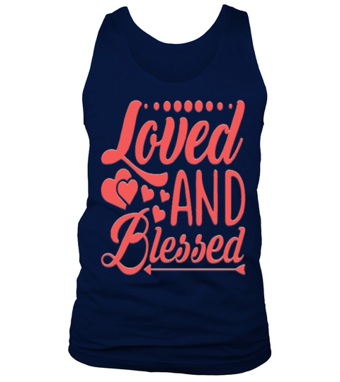 Loved And Blessed Couple Lover Heart Romance Valen Tank Top Unisex