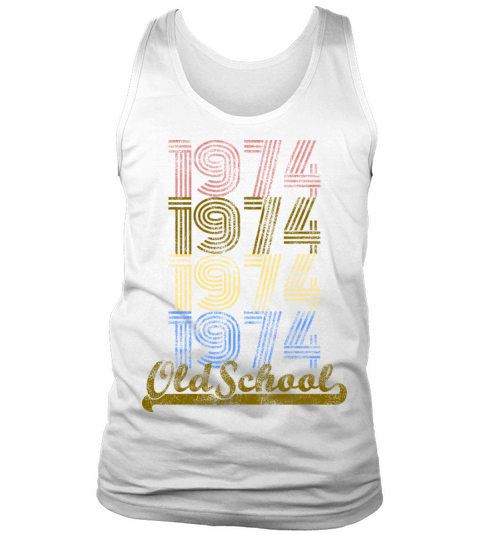 Old School 1974 Vintage Retro Shirt Tank Top Unisex