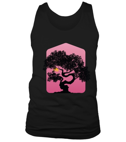 Pink Landscape Bonsai Tank Top Unisex