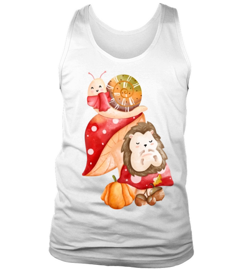 sleeping hedgehog and snail friend watercolor Tank Top Unisex