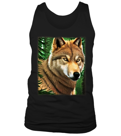 Wolf artwork design predator face imprint Tank Top Unisex