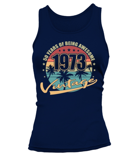 50th birthday vintage 1973 50 years Tank top Woman