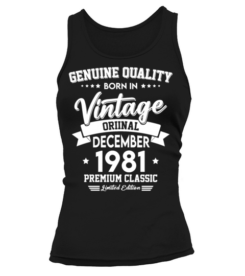 Born In December 1981 Original Vintage Tank top Woman