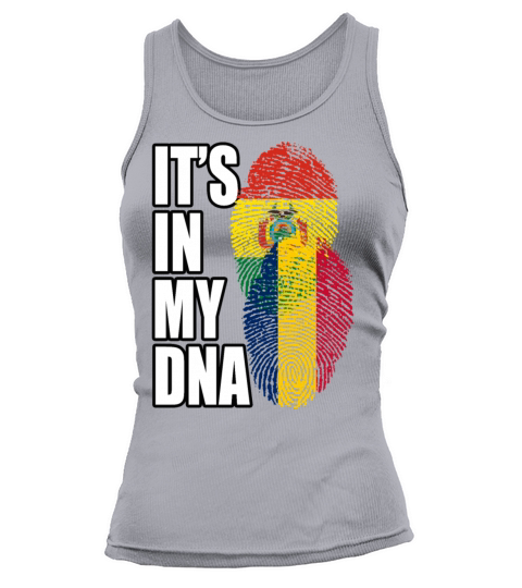 Chadian And Bolivian Mix Heritage DNA Flag Tank top Woman