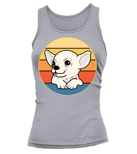 Cute Chihuahua Dog Breed Vintage Retro Sunset Tank top Woman