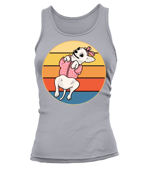 Cute Chihuahua Dog Breed Vintage Retro Sunset Tank top Woman