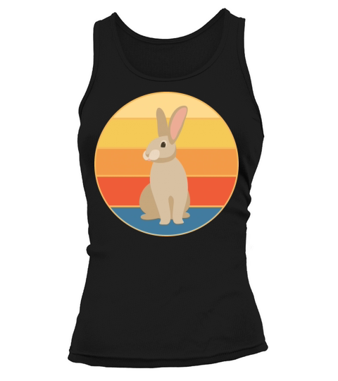 Cute Rabbit Bunny Retro Sunset Vintage Animal Pet Tank top Woman