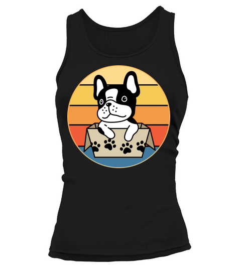 French Bulldog Dog Breed Vintage Retro Sunset Tank top Woman