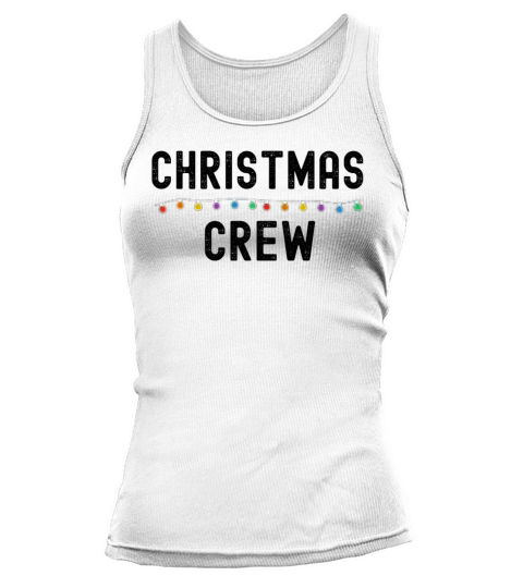 Merry Christmas Crew Grunge Matching Pajama Lights Tank top Woman