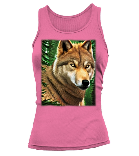 Wolf artwork design predator face imprint Tank top Woman
