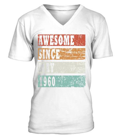 1960 vintage born in May gift V-Neck T-shirt