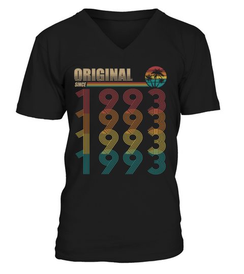 30th birthday vintage 1993 original since 1993 V-Neck T-shirt