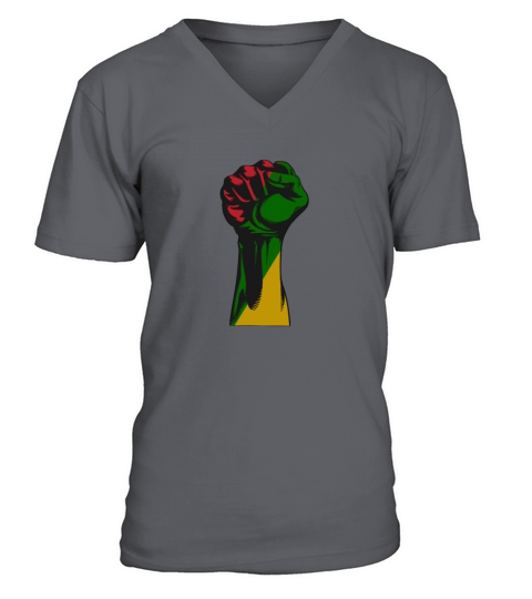 Cool African Ancestry Pride Flag Black History V-Neck T-shirt
