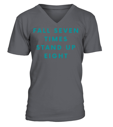 FALL SEVEN TIMES STAND UP EIGHT V-Neck T-shirt