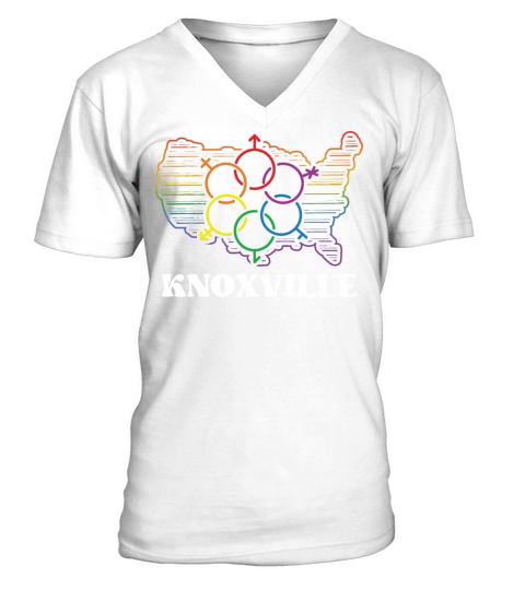 Knoxville Pride Flag Pride Month LGBTQ Flag LGBT C V-Neck T-shirt