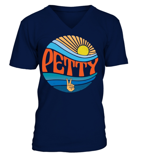 Petty Shirt Vintage Sunset Petty Groovy Tie Dye V-Neck T-shirt