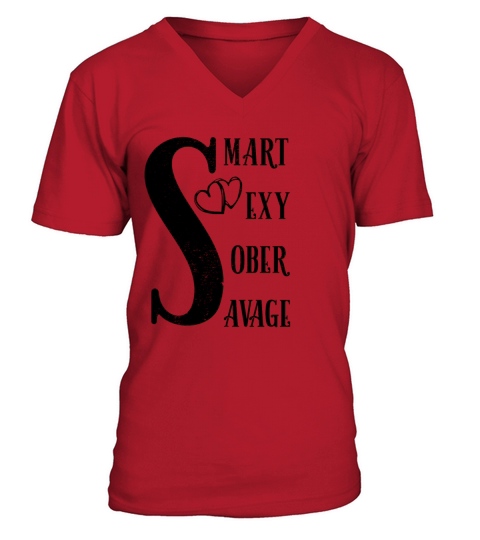 SMART SEXY SOBER SAVAGE V-Neck T-shirt