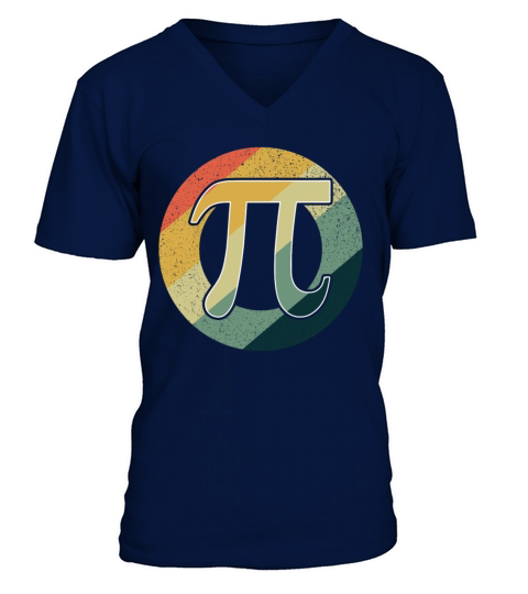 Vintage March Math Holiday Mathematics Funny Pi V-Neck T-shirt