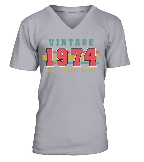 Year 1974 Vintage Gift V-Neck T-shirt